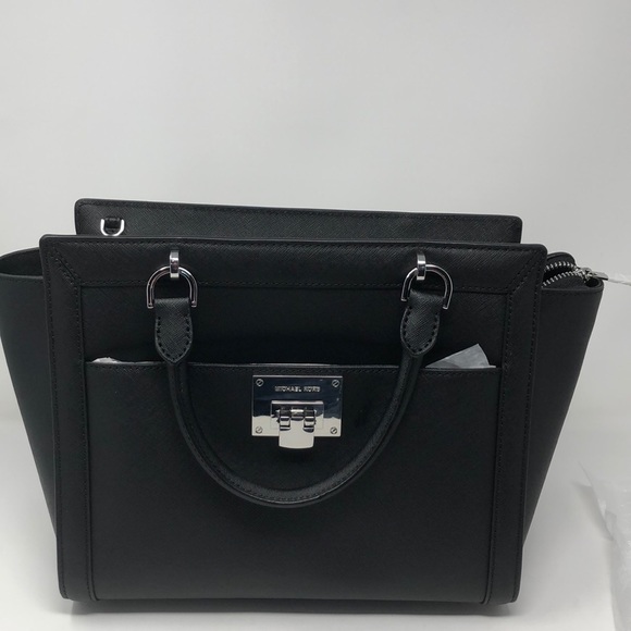 NWT Michael Kors Tina Large Saffiano satchel - Picture 3 of 8